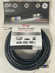 Ge 25' Pro Quad Shield Rg6 Coax Cable 3ghz Digital By Jasco Audio & Video. Fixed Price $13.29.