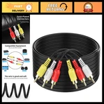 25ft Rca Composite Av Cable 3rca To 3rca, Gold Plated For Dvd, Speaker, Set-top. Fixed Price $19.79.