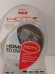 Rca Hdtv High Performance Hdmi To Dvi 10f. Adapter Cable 24k Gold Plated. Fixed Price $34.49.