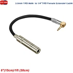 3.5mm 1/8" Trs Male Right Angle To 1/4" Female Stereo Extender Adapter Cable. Fixed Price $11.99.