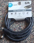 Coax Cable Onn Rg6 Six Ft Type Jack - Tv Satellite Dvr Black. Fixed Price $5.00.