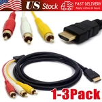 1080p Hdmi Male To 3 Rca Video Audio Av Component Converter Adapter Cable Hdtv. Fixed Price $12.79.