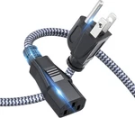 Power Cord, Goalfish 15ft/4.5m Ac Cable 18awg Nylon Braided 3 Prong. Fixed Price $25.16.