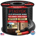 Ptasygk 14 Gague Outdoor Speaker Wire 200 Feet - 2 Conductor Direct Burial. Fixed Price $95.98.