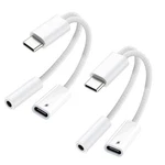Kikosaka Usb C To 3.5mm Audio Adapter 2 In 1 Usbc Headphone Jack White. Fixed Price $22.90.