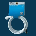 Commercial Electric 6 Ft. Rg-6 Coaxial Cable - White F Pin Connectors. Fixed Price $9.95.