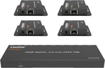 Keqinx 1x4 Hdmi Extender Splitter 4k Over Cat6 70m/230ft Poc With 4x Receivers. Fixed Price $129.99.