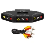 Anrank Rs3010ak 3-way Audio Video Av Rca Switch Game Selector Box Black. Fixed Price $22.28.