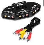 Fosmon 3-way Rca Splitter & Av Switcher, 3 In 1 Out Composite Audio Video L/r St. Fixed Price $14.00.