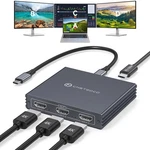 Usb C To 3 Hdmi Adapter 4k60hz Splitter Extended Display Monitors Mst .... Fixed Price $102.15.