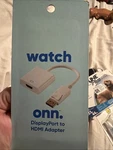 Onn Display Port To Hdmi Adapter - White. Fixed Price $11.00.
