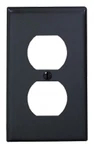 Leviton 80703-00e Black 1-gang Duplex Outlet Wall Plate 4-7/8 H X 3-1/8 W In.. Fixed Price $6.44.