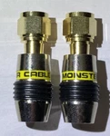 Monster Cable Quicklock F-pin Coaxial Connector Coax Tv Terminator Tip End. Fixed Price $12.75.