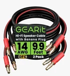 Gearit 14 Awg Speaker Cable With Banana Plugs 14ga Wire For Bi-wire Bi-am. Fixed Price $29.99.