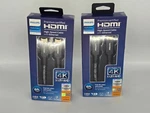 Lot Of 2, Philips 6' Elite Premium High-speed Hdmi Cable With Ethernet, 4k 60hz. Fixed Price $19.95.