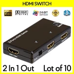 10 Pack Hdmi Switcher 2 Sources 1 Display Digital Signal Amplifier 2x1 Switch. Fixed Price $158.49.