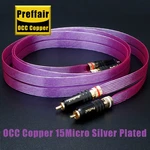 One Pcs Occ Copper Hifi Audio Speaker Cables Wire Silver Plated Rca Cable. Fixed Price $33.25.