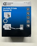 Commercial Electric Tv Cable Organizer Kit, Low Profile New 1001 863 164 White. Fixed Price $25.00.