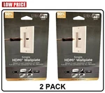 Jasco Ultrapro Elite Hdmi Wallplate, White Hdtv 4k Ultra (2 Pack) New. Fixed Price $16.49.