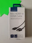 Insignia- 4' High-speed Hdmi-to-mini Hdmi Cable - Black. Fixed Price $8.99.