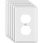 (5 Pack) One Gang Duplex Receptacle Cover Plates, Electrical Outlet Cover,.... Fixed Price $17.99.