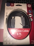 Ge Rg6 Coax Cable 6ft Black. Fixed Price $6.99.
