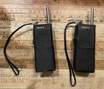 Pair Of Vintage 1965 Sony Handheld Cb-801w 27mhz Transceivers In Leather Cases.. Fixed Price $124.95.