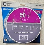 Commercial Electric Standard Hdmi Cable 50ft 1002 233 265 *494. Fixed Price $20.99.