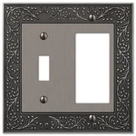 Amerelle 43tran English Garden Wallplate, 1 Toggle / Rocker, Antique Nickel. Fixed Price $16.12.