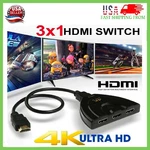 3 X Port Hdmi Splitter Cable 1080p Switch Switcher Hub Adapter For Hdtv Ps4 Xbox. Fixed Price $6.20.