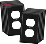 Elegrp Duplex Receptacle Outlet Covers, 1-gang Standard Size Wall Plates, Unbrea. Fixed Price $13.09.