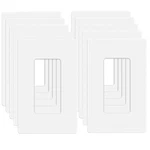 10 Pack 1-gang Screwless Wall Plate, Outlet Cover Plates, 4.57 H X 2.76&#. Fixed Price $23.57.