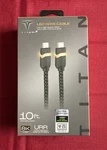 Titan 8k Uhdr Hdmi High Speed Braided Cable 10 Ft Amber Led Light Hdr Vrr Qms. Fixed Price $23.00.
