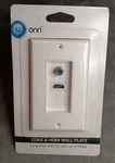 Coax & Hdmi Wall Plate Single Gang Compatible Video Up To 1080p White. Fixed Price $11.91.