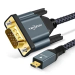 Twozoh Micro Hdmi To Vga Cable 6.6ft, Gold-plated & Braided 6.6ft. Fixed Price $18.69.