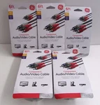 Lot Of 5 Ge Component Video Cable With Audio 6ft Genuine 33606 New. Fixed Price $23.99.