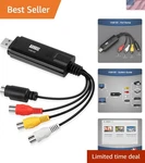 Digitize Vhs Tapes Effortlessly Usb 2.0 Video Capture Device For Windows. Fixed Price $59.99.