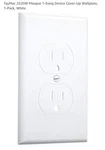 (qty 10) Masque Taymac 2520w Mw2520w Duplex Cover-up Wall Plate 1 Gang White. Fixed Price $19.36.