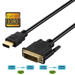 New Hdmi To Dvi-d 24+1 Pin Monitor Display Adapter Cable Male/male Hd Hdtv 6 Ft. Fixed Price $7.95.