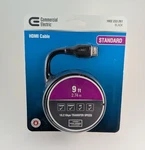 Commercial Electric 9 Ft Standard Hdmi Cord - New. Fixed Price $5.00.