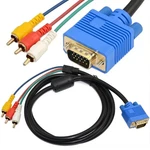 Kujobuy 5ft / 1.5m Vga To 3 Rca Cable Male 15 Pin Digital Analog.... Fixed Price $23.90.