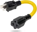 12awg 15 Amp To 20 Household Ac Plug Adapter 4-in-1 , T Blade Yellow. Fixed Price $11.79.