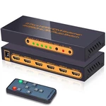 Skycrophd 4k 60hz 5 Port Hdmi Switch With Remote, Premium In 1 Out 4kx2k Hd.... Fixed Price $50.58.