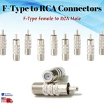 F-type Female To Rca Male Connector Plug Jack Coaxial Cable Tv Adapter Rf Lot. Fixed Price $32.50.