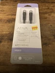 Ativa 833-465 Video Coaxial Cable 6 Ft F-type Rg6 Tv Vcr Satellite Para New. Fixed Price $8.39.