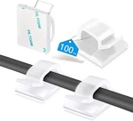 Abnii 100pcs Cable Clips, Adhesive Wire Clips Organizer Cord Small, Clear. Fixed Price $17.99.