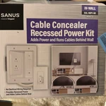 New In Box Sanus Cable Concealer Wall Recessed Power Kit. Sal-iwp1-w1 White. Fixed Price $45.00.
