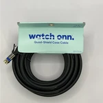 Coaxial Cable 25 Watch Onn. Quad-shield Foot Black. Fixed Price $5.99.