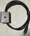 Hdmi Switch 4k 60hz Warrky 2.0 Switcher 2 In 1 Out 3.3ft Fixed Braided .... Fixed Price $14.99.