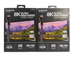 2x Sanus 8k 48gbps Ultra High Speed Hdmi Cable (2m/6.56 Feet) Sac-21hdmi2. Fixed Price $44.89.